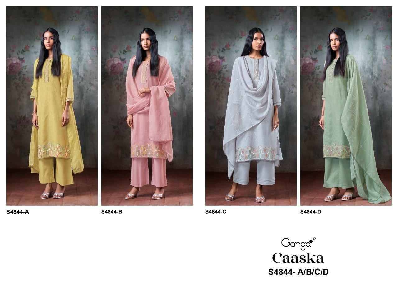 CAASKA 4844 Series By Ganga Fashion Beautiful Festive Suits Stylish Colorful Fancy Casual Wear & Ethnic Wear BEMBERG Print Dresses At Wholesale Price